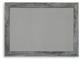 Baystorm Queen Panel Headboard with Mirrored Dresser in Gray - PKG011687