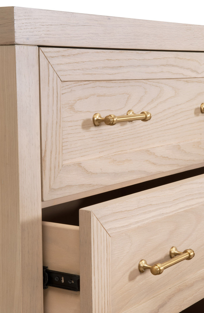 Stella 6-Drawer Double Dresser in Light Honey Oak - 6136.LHON/BBRS
