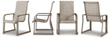 Beach Front Outdoor Dining Table and 4 Chairs in Beige - PKG015464