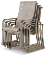 Beach Front Outdoor Dining Table and 4 Chairs in Beige - PKG015464