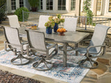 Beach Front Outdoor Dining Table and 6 Chairs in Beige - PKG014888