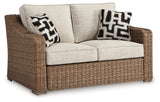 Beachcroft Beige Outdoor Loveseat with Cushion - P791-835