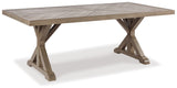 Beachcroft Outdoor Dining Table and 2 Chairs and 2 Benches in Beige - PKG000283