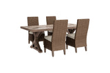 Beachcroft Outdoor Dining Table and 4 Chairs in Beige - PKG000299