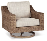 Beachcroft Outdoor Sofa with 2 Lounge Chairs in Beige - PKG014577