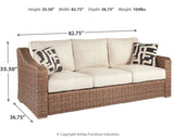 Beachcroft Outdoor Sofa with 2 Lounge Chairs in Beige - PKG014577