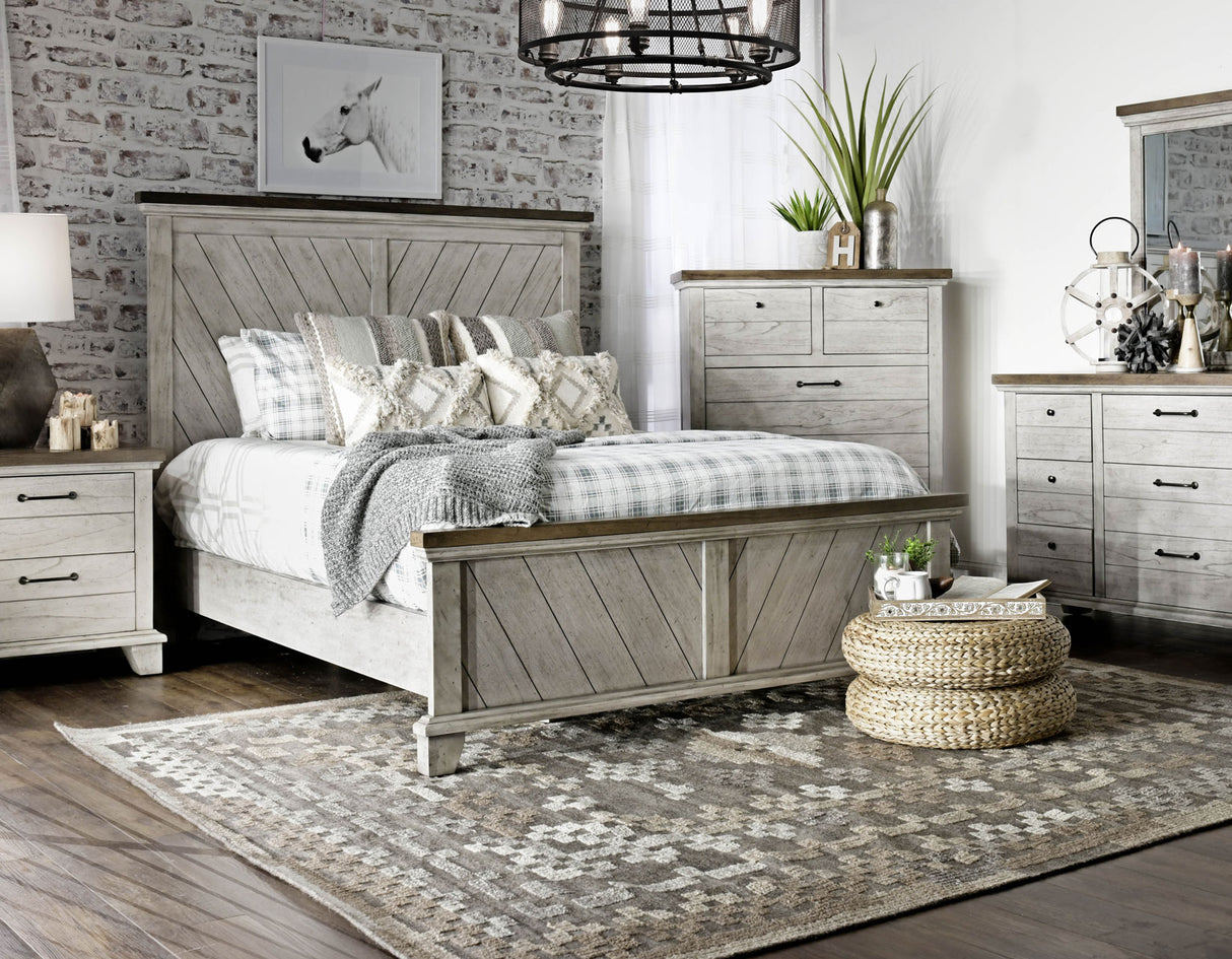 Bear Creek 4-Piece King Set(King Bed/DR/MR/NS) from Steve Silver - Luna Furniture