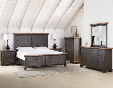 Bear Creek Brown  4-Piece Queen Set (Q Bed/NS/Dresser/Mir) - SET | BC950QHBB | BC950QFBB | BC950SRB | BC950NSB | BC950MRB | BC950DRBT