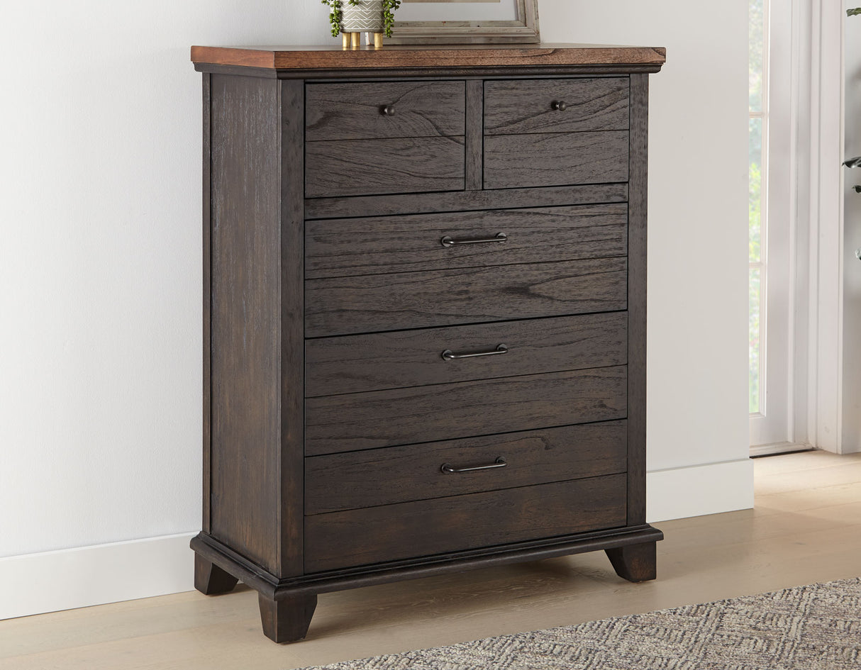 Bear Creek Brown 4-Piece Queen Set (Q Bed/NS/Dresser/Mir) from Steve Silver - Luna Furniture