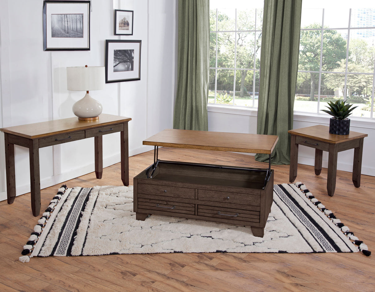 Bear Creek Lift-Top Cocktail Table, Brown from Steve Silver - Luna Furniture