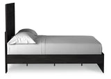 Belachime Full Panel Bed with 2 Nightstands in Charcoal from Ashley - Luna Furniture