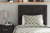 Belachime Twin Panel Bed with Dresser in Charcoal - PKG016240