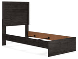 Belachime Twin Panel Bed with Dresser in Charcoal - PKG016240