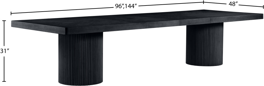 Belinda Dining Table in Black from Meridian - Luna Furniture