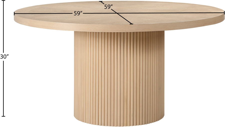 Belinda Dining Table Natural from Meridian - Luna Furniture