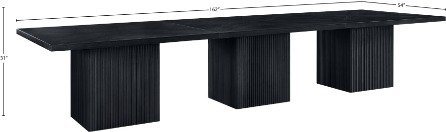 Belinda Modular Dining Table in Black from Meridian - Luna Furniture