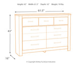 Bellaby King Crossbuck Panel Bed with Dresser in Whitewash - PKG000728