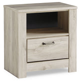 Bellaby King Panel Bed with Dresser and Nightstand in Whitewash - PKG021131