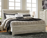 Bellaby King Panel Bed with Mirrored Dresser in Whitewash - PKG000730