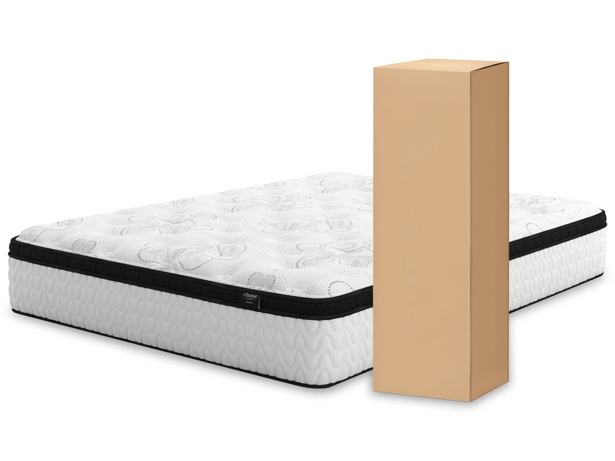 Bellaby Queen Panel Bed with Mattress in Whitewash - PKG008838