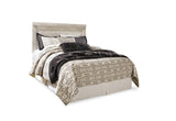 Bellaby Queen Panel Headboard Bed with Mirrored Dresser, Chest and 2 Nightstands in Whitewash - PKG004644