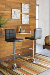 Bellatier 2-Piece Bar Stool in Black/Chrome Finish - PKG000058