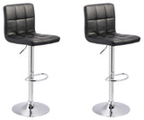 Bellatier 2-Piece Bar Stool in Black/Chrome Finish - PKG000058