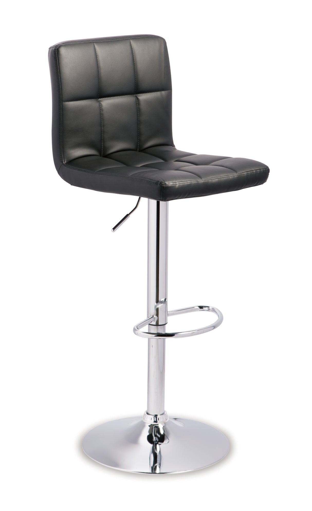 Bellatier 2-Piece Bar Stool in Black/Chrome Finish - PKG000058