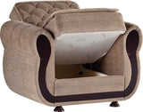 Modern Argos living room suite with tufted detailing and sleeper functionality.