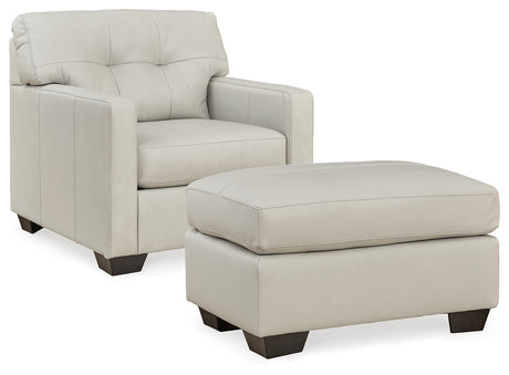 Belziani Chair and Ottoman in Coconut - PKG015450