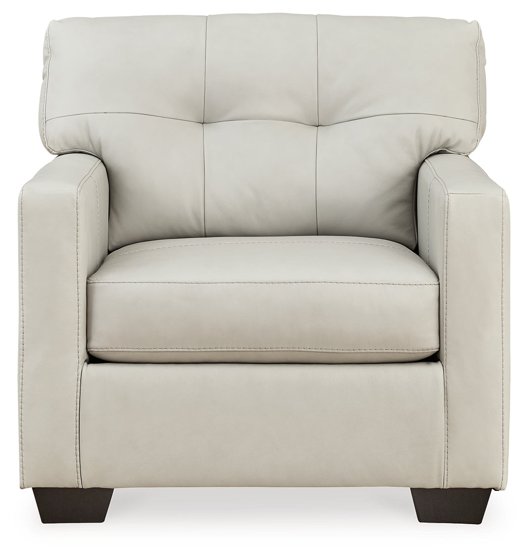 Belziani Chair and Ottoman in Coconut - PKG015450