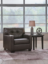 Belziani Chair and Ottoman in Storm from Ashley - Luna Furniture