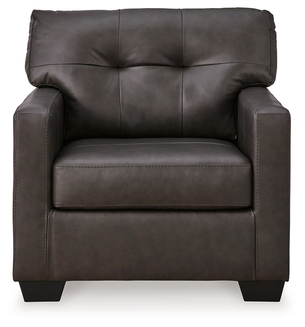 Belziani Chair and Ottoman in Storm from Ashley - Luna Furniture