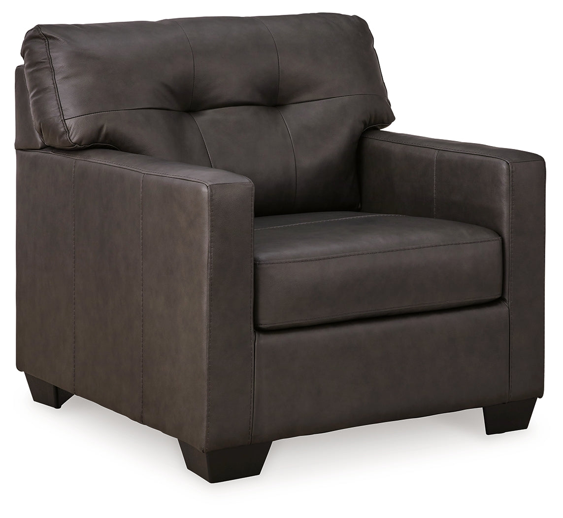 Belziani Chair and Ottoman in Storm from Ashley - Luna Furniture