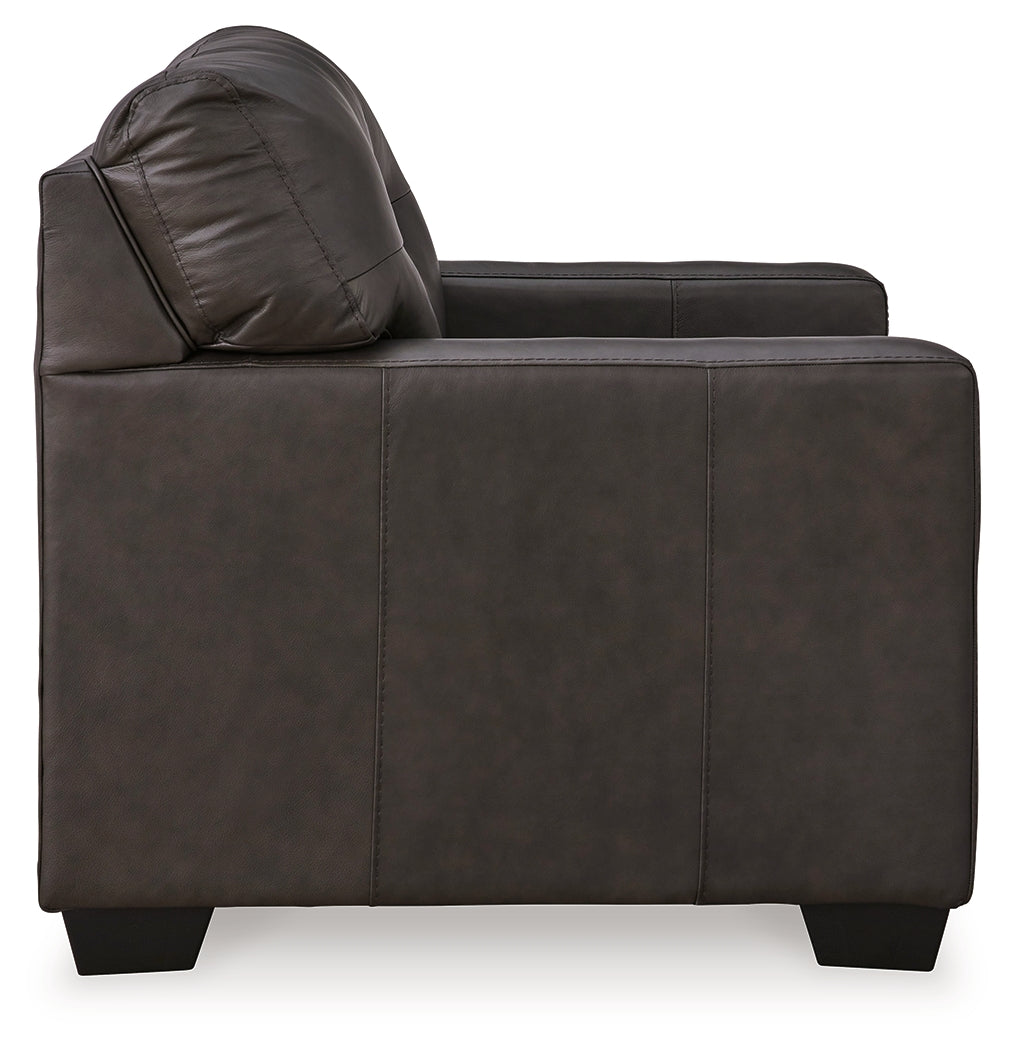 Belziani Chair and Ottoman in Storm from Ashley - Luna Furniture