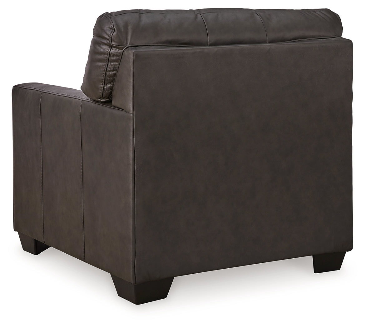 Belziani Chair and Ottoman in Storm from Ashley - Luna Furniture