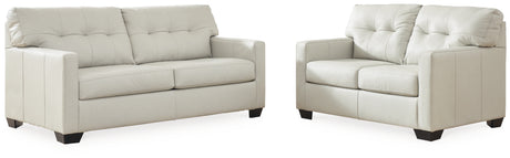 Belziani Sofa and Loveseat in Coconut - PKG015451