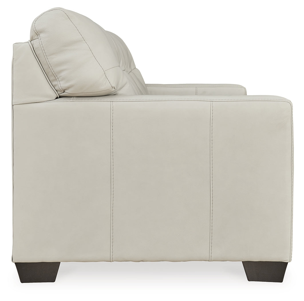 Belziani Sofa, Loveseat, Chair and Ottoman in Coconut - PKG015452