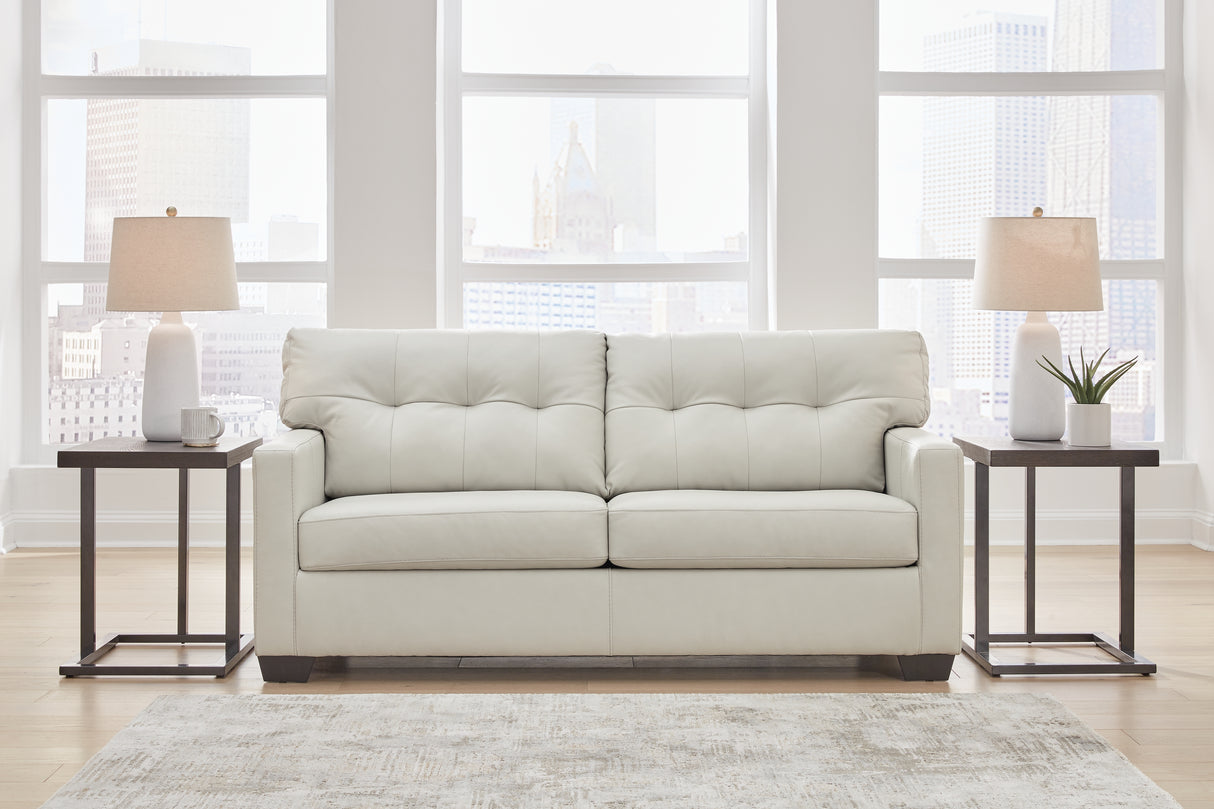 Belziani Sofa, Loveseat, Chair and Ottoman in Coconut - PKG015452