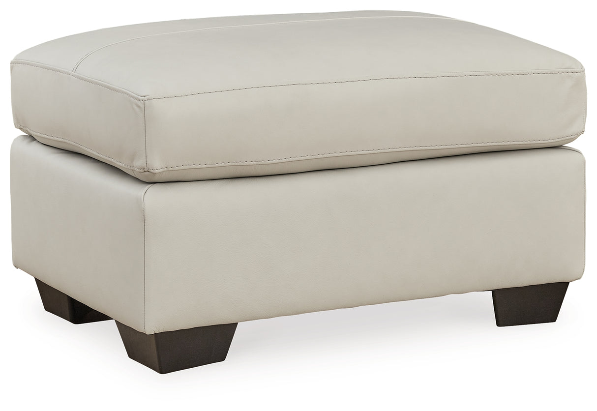 Belziani Sofa, Loveseat, Chair and Ottoman in Coconut - PKG015452