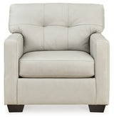 Belziani Sofa, Loveseat, Chair and Ottoman in Coconut - PKG015452