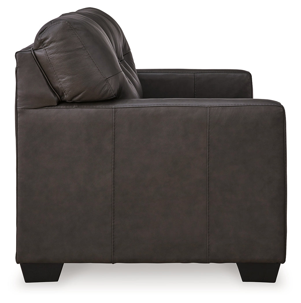 Belziani Sofa, Loveseat, Chair and Ottoman in Storm from Ashley - Luna Furniture