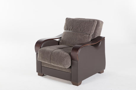 Bennett Armchair (Armoni Brown)/W Brown Vynil  2 Pieces - 10-BEN-0033D-01-0