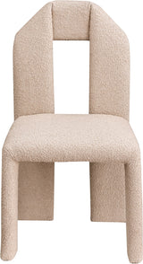 Bennett Boucle Fabric Dining Chair Beige, Set of 2 from Meridian - Luna Furniture