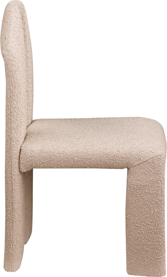 Bennett Boucle Fabric Dining Chair Beige, Set of 2 from Meridian - Luna Furniture