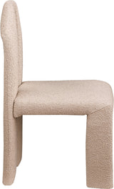 Bennett Boucle Fabric Dining Chair Beige, Set of 2 from Meridian - Luna Furniture