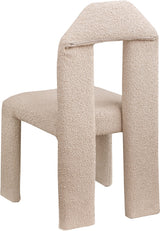 Bennett Boucle Fabric Dining Chair Beige, Set of 2 from Meridian - Luna Furniture