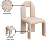 Bennett Boucle Fabric Dining Chair Beige, Set of 2 from Meridian - Luna Furniture