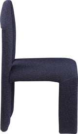 Bennett Boucle Fabric Dining Chair Blue, Set of 2 from Meridian - Luna Furniture