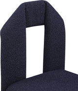 Bennett Boucle Fabric Dining Chair Blue, Set of 2 from Meridian - Luna Furniture